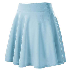 Falda Mini de Algodón Morado Natural con Cintura Personalizada, Plisada, Informal, de Verano, Lisa, para Mujer, con Forro de Seguridad Ecológico, Uniforme Escolar - Product Image 3