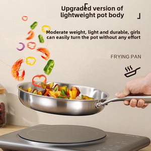 Poêle à frire en aluminium en gros sans revêtement, compatible induction et gaz, personnalisable - Product Image 2