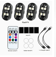 2/4/6/8p Kabellose Fernbedienung LED Stroboskop-Warnleuchte Auto Motorrad Drohne Roller Antikollisions-Warnlampe Blitzlicht