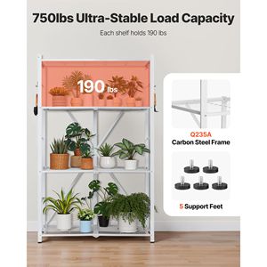 Scaffale Pieghevole a 4 Ripiani 36L X 21P X 60A Pollici, Organizzatore con 5 Ruote, Unità di Stoccaggio Senza Necessità di Montaggio per Spezie - Product Image 4