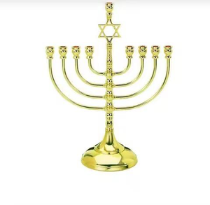 Support de bougie personnalisé en métal doré à cinq bras avec cinq lumières pour mariages, maisons, hôtels, logo OEM, matériau en verre - Product Image 4