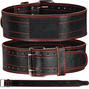 Training Grade <b>Leather</b> Weightlifting Belt With Durable Structure Adjustable Fit Comfort Padding And Full Custom Branding Options - Product Image 1