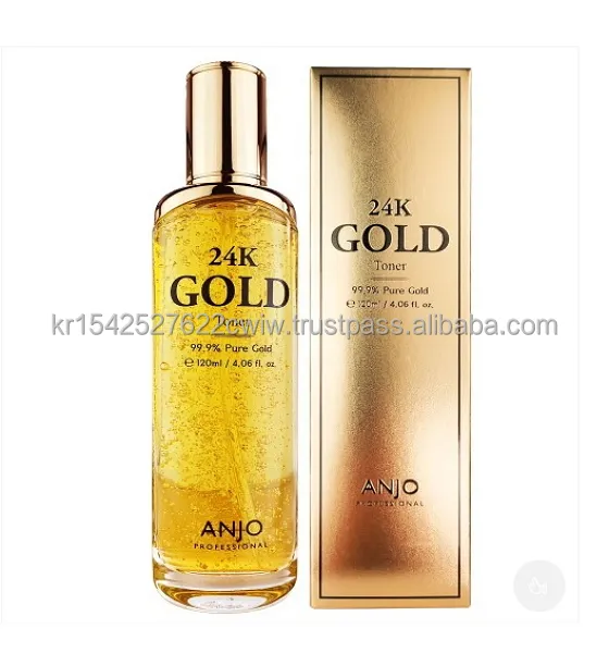 कोरियाई कॉस्मेटिक Anjo 24K सोने त्वचा टोनर 120ml पोषण थक त्वचा के दौरान बाहर गतिविधियों और टन अप के त्वचा