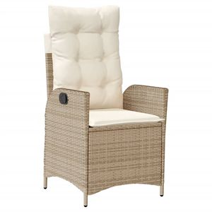Sedia da Giardino Reclinabile in Rattan PE Beige Standard - Product Image 2