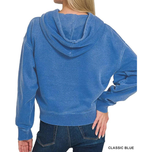 Sudadera con capucha de forro polar de ajuste regular, bordada, lisa, deportiva, informal, estilo urbano, gruesa, extragrande, personalizada, para invierno, al por mayor - Product Image 5