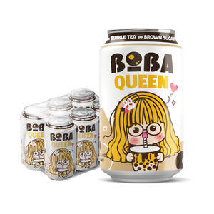 Meilleures ventes Boba Queen 330ML Boisson gazeuse en conserve saveur thé aux perles, thé au lait, café, boissons non alcoolisées, boisson alimentaire, canette de café au Vietnam Halal - Product Image 2