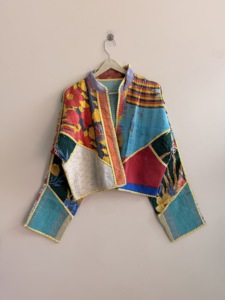 Assorted Lot Of Reversible Indian Kantha Jacket Indian Handmade <b>Vintage</b> Boho Short Coat For Women - Product Image 6