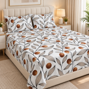 Drap de lit blanc gris en microfibre 115 GSM, doux et léger, pour chambre à coucher, chambre d'amis et usage quotidien - Product Image 1