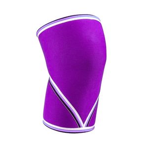 Compression Knee Sleeve Magenta Neoprene 7mm Diagonal Stripe Squat Powerlifting Joint Support Gym <b>Training</b> Knee Sleeve Pair - Product Image 2