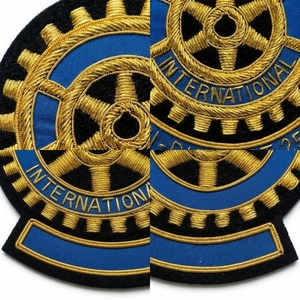 Badge brodé main en fil d'or avec couronne, motif crête des Royal Engineers, le plus vendu, pour blazer et casquette - Product Image 4