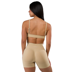 เสื้อชั้นในกีฬาไร้ตะเข็บสำหรับผู้หญิง เนื้อผ้านุ่ม ยืดหยุ่นได้ เหมาะสำหรับโยคะ ฟิตเนส ออกกำลังกาย กระชับรูปร่าง สวมใส่สบาย พรีเมียม - Product Image 4