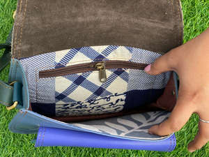 Nouveau sac à main en cuir recyclé de Style occidental sac à main multicolore véritable fait à la main femmes imprimé Animal fourrure cuir épaule sac à bandoulière - Product Image 6