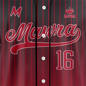 Maillot de baseball respirant grande taille pour hommes, personnalisable, imprimé par transfert thermique, qualité supérieure, vente en gros 2025 - Product Image 4