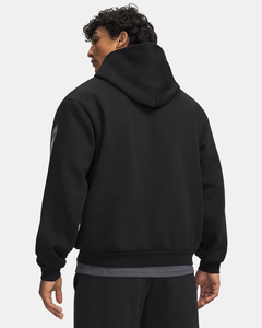 Wholesale Men's Black Hooded Sweatshirt Regular Fit Fleece Pocket Design Zipper-Up 100% Cotton Breathable Autumn Casual Wear - Product Image 5