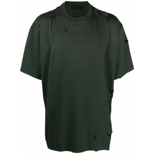Camiseta de Moda con Efecto Desgastado, Camiseta Moderna con Tela Suave para Atuendos Casuales Diarios - Product Image 1