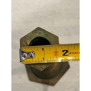 Decorative Metal Candle <b>Holder</b> for Home Table Centerpiece Brass <b>Candlestick</b> <b>Holder</b> Hexagonal Base Vintage Style - Product Image 2