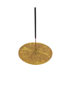 Brûleur d'encens en métal artisanal, support élégant pour la décoration du salon et du temple - Product Image 1
