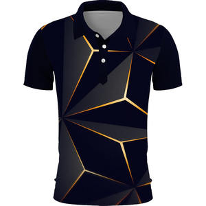 Camisa a Rayas de Manga Corta para Hombre con Patrones Personalizables, Camisas Polo de Corte Golf para Hombre y Mujer - Product Image 2