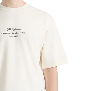 Mens O Neck Short Sleeve <b>T</b> <b>Shirt</b> Front Text Print <b>Large</b> Vintage Back Graphic Relaxed Fit Wholesale Custom OEM Cotton Jersey Tees - Product Image 6
