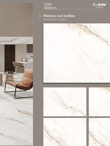 Baldosa de Porcelana de Gran Formato con Aspecto de Mármol Blanco de 1200x1800, Baldosa para Interiores con Efecto Piedra para Sala de Estar - Product Image 3