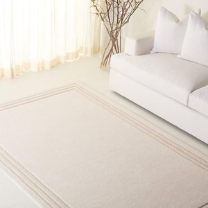 Tapis en laine tissé à la main de qualité supérieure, couleur blanc ivoire, moderne, antidérapant, adapté aux animaux domestiques, à poils longs, pour salon, chambre, décoration intérieure, Nouvel An - Product Image 4
