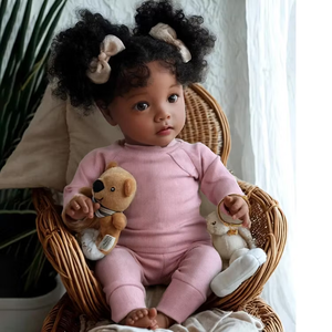 Poupée Reborn Afro-Américaine Daisy de 20 pouces, réaliste, pour fillette, cheveux bouclés, livraison rapide 3-7 jours - Product Image 1