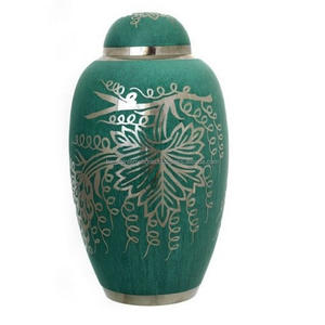 Urnas de cremación para adultos de cúpula superior de latón de alta calidad con hermoso diseño y urnas funerarias de metal con acabado multicolor - Product Image 6