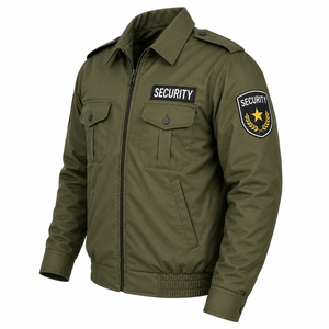 Chaqueta Táctica de Invierno para Guardia de Seguridad, Personalizada, con Cierre Completo, Manga Larga, Color Sólido, Unisex - Product Image 5