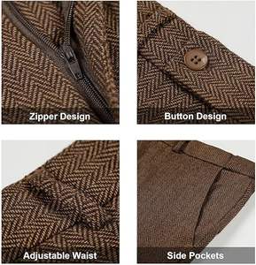 Traje de esmoquin ajustado para hombre, listo para enviar, bajo MOQ, para bodas, novios, pantalón, chaqueta y chaleco, conjunto de 3 piezas, precio económico, RTS, trajes formales de negocios - Product Image 4