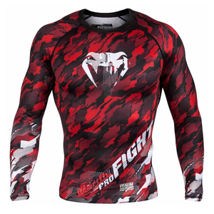 ชุดรัชการ์ดแขนยาวสำหรับผู้ชาย พิมพ์ลายแบบ Heat-Transfer สีตัดต่อ ป้องกันรังสียูวี ระบายอากาศได้ดี แห้งเร็ว ป้องกันแบคทีเรีย - Product Image 1