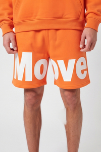 Men Puff Print Oversize Two Piece Sweat Short <b>Set</b> 100% Cotton Drawstring Closure Loose Fit Elastic Waist Men's <b>Twin</b> <b>Set</b> - Product Image 4