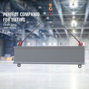 Paranco a catena G80 per motore, fune di sollevamento da 5/16 pollici x 5 piedi, capacità 6600 libbre/3 tonnellate, ganci per sollevamento motori per impieghi gravosi - Product Image 6