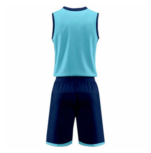 Ensemble d'uniformes de basketball pour hommes, noir avec bordure rose, maillot sans manches et short, 100 % polyester, évacuation de l'humidité, coupe classique - Product Image 4
