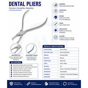 Pinzas de Extracción Dental Al Mida Healthcare, para Molares Inferiores, de Acero Inoxidable, Instrumento Quirúrgico Manual, Certificado CE Clase II - Product Image 6