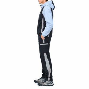 <b>Men</b>’s Hooded Windbreaker Tracksuit <b>Set</b> Lightweight Zip Jacket Cargo Jogger Pants Outdoor Sportswear 2 Piece <b>Set</b> - Product Image 2