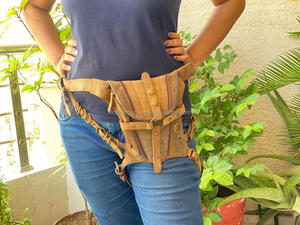 Nueva Riñonera Táctica de Cuero Genuino Personalizada para Motocicleta, Estilo Boho, Manos Libres, para Deportes y Ciclismo - Product Image 2