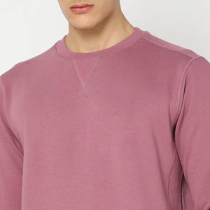 Camiseta de Manga Larga para Hombre, Cuello Redondo, Corte Regular, Color Sólido, Informal, de Algodón Tejido Transpirable - Product Image 4