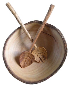 Best Selling ECO-Friendly Wooden Crafted Bowl with Stylish <b>Spoon</b> Set for Home Decor Restaurant Food <b>Serving</b> Customized Technique - Product Image 1