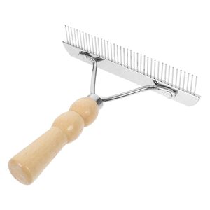 Peigne de toilettage classique en acier inoxydable écologique pour chiens et chats |   Peigne démêlant 48 broches anti-rouille pour poils d'animaux épais, fins et longs - Product Image 1