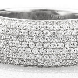 ดีไซน์แหวนหมั้นและแหวนแต่งงานแบบยูนิเซ็กส์ล่าสุด ทองคำขาว 14 กะรัต เพชรทรงกลมเจียระไนแบบบริลเลียนท์จากธรรมชาติ สำหรับวันครบรอบเด็ก - Product Image 2