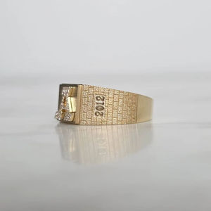 Anillo de compromiso y boda unisex personalizado de plata de ley 925 con diamante de moissanita VVS1 y engaste de púas, estilo hip hop - Product Image 1