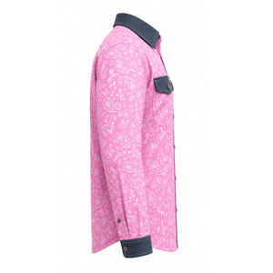 FR Classic Western Welding <b>Shirt</b> Regular price <b>Flame</b> Resistant Cheap Mining Welding Safety Clothing Working <b>Shirt</b> Pink/White - Product Image 4