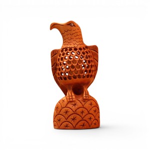 Figurine d'aigle en bois sculptée à la main, statue d'aigle, objet décoratif en bois, sculpture animale décorative, décoration d'intérieur, article cadeau - Product Image 1