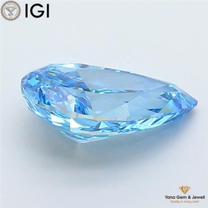 Diamante Cultivado en Laboratorio CVD de 3.00 Quilates, Corte Pera, con Certificado IGI, Color Azul Intenso, Claridad VS2, para Pulsera de Calidad Premium - Product Image 5