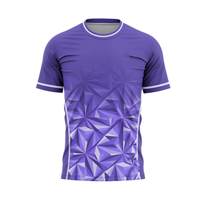 Maillot de football pour homme à motif géométrique sublimé, manches courtes, col en V, évacuation de l'humidité, coupe classique, 100 % polyester, toutes saisons, personnalisable - Product Image 3