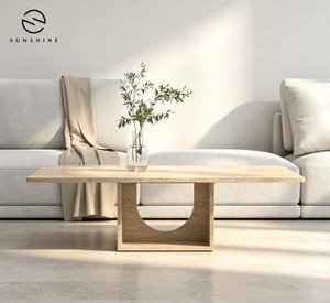 Mesa de Centro Moderna Minimalista de Mármol con Base en Forma de U para Muebles de Sala de Estar - Product Image 5