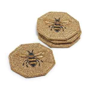 Sous-verres décoratifs élégants en perles de verre, adaptés pour protéger les surfaces de tables en bois, verre et marbre de la chaleur - Product Image 4