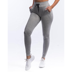 Custom Women's Loose Fit Jogger Sweatpants Mid Waist Drawstring Full-Length Solid Color Side Pockets Eco-Friendly 100% Cotton - Product Image 3