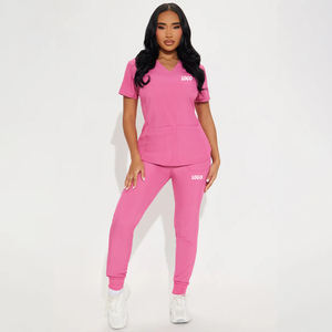 Uniformes Médicos Personalizados con Logotipo para Mujer, Conjuntos de Uniformes para Hospital, 94% Poliéster, 6% Spandex, Detección de Agujas - Product Image 1