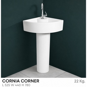 Évier sur pied chromé, forme triangulaire, robinet monotrou, design minimaliste, égouttoir, facile à nettoyer, garantie 5 ans - Product Image 4